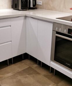 Modern IKEA kitchen with alpine white cabinet doors PT5009 U12 Corner